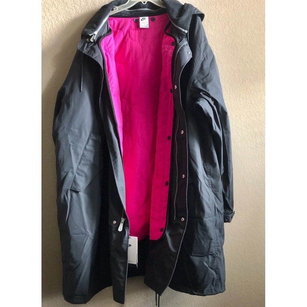 Nike Therma-Fit OVERSIZED Parka 3-in-1 Jacket Size M Smoke Grey‎ Pink DQ4926-070